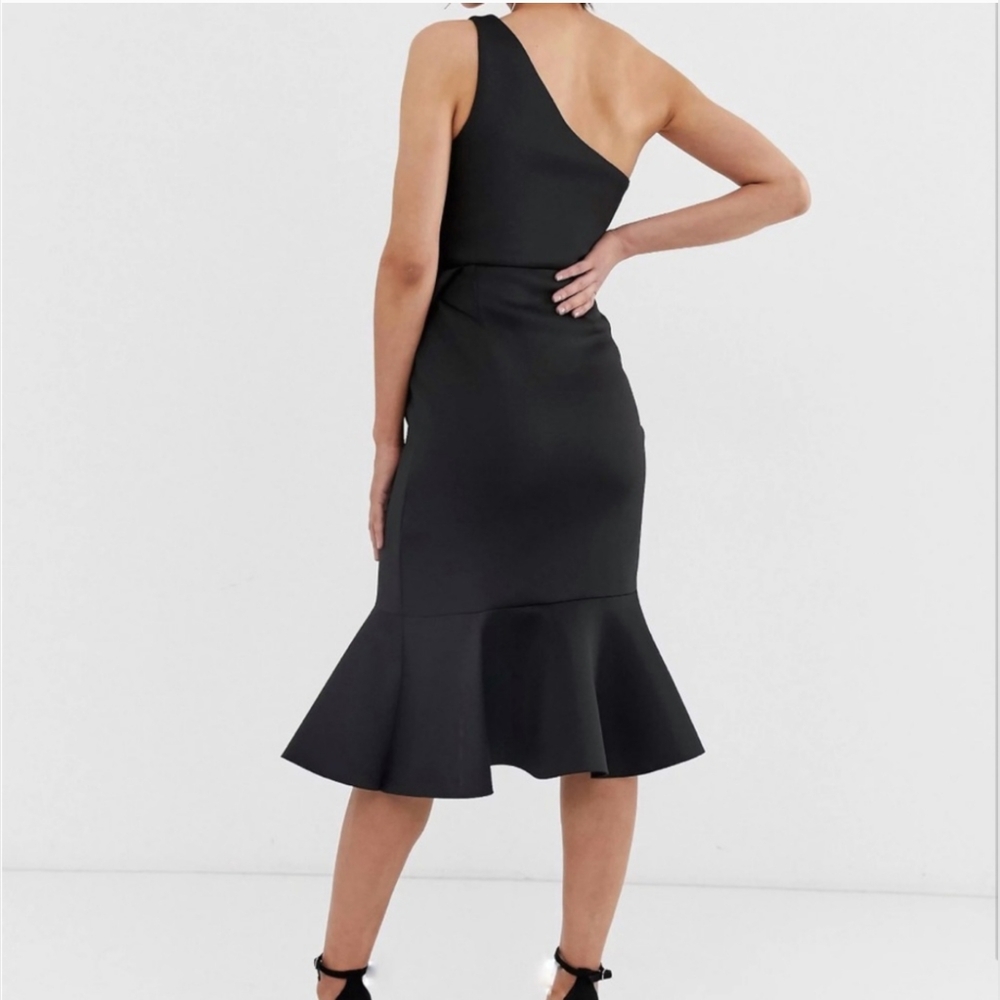 ASOS Elegant Black One-Shoulder Dress - Picture 2 of 8